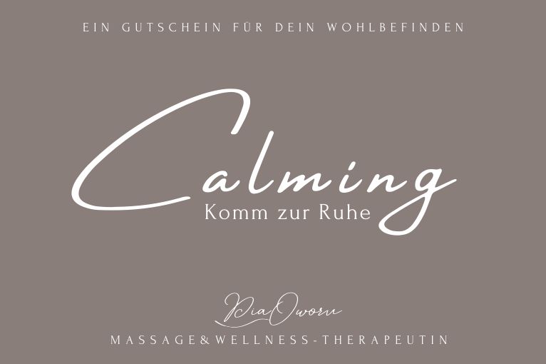 Gutschein für die Calming-Massage – Komm zur Ruhe – bei Pia Oworu Hamburg