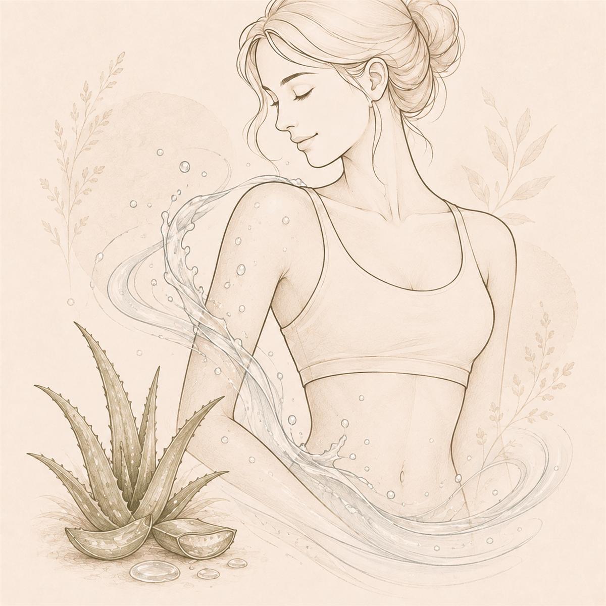 Hydro Massage – erfrischende Sommermassage in Hamburg, Zeichnung